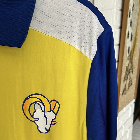 NWT MSX by Michael Strahan NFL Short Sleeve Men's Polo LA Rams Small A458425 - Picture 4 of 16